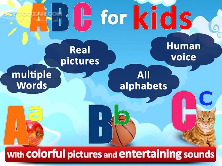 دانلود ABC for kids 3.2 for Android +2.3 - دانلود آموزش حروف انگلیسی برای بچه ها برای اندروید - سافت گذر