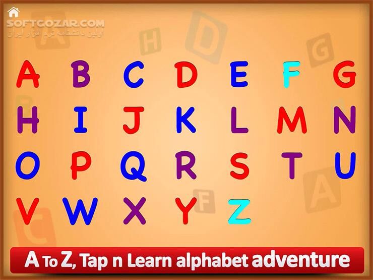 دانلود ABC for kids 3.2 for Android +2.3 - دانلود آموزش حروف انگلیسی برای بچه ها برای اندروید - سافت گذر
