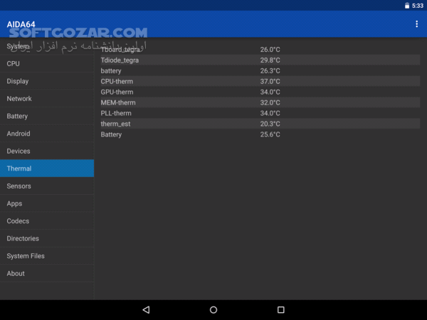 دانلود AIDA64 Premium 2.12 for Android +4.4 - دانلود نمایش اطلاعات سخت افزار برای اندروید - سافت گذر