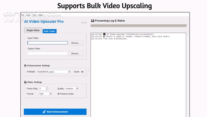 دانلود AI Video Upscaler Pro 1.2.7 - دانلود افزایش کیفیت ویدیو - سافت گذر