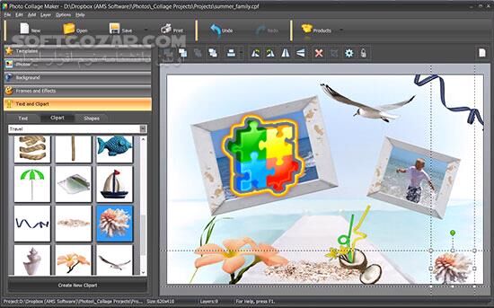 دانلود AMS Photo Collage Maker 9.35 - دانلود ساخت کلاژ - سافت گذر