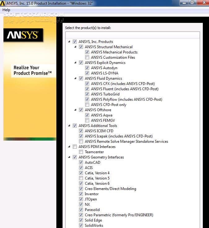 دانلود ANSYS Products 15.0.7 x64 - دانلود انسیس - سافت گذر