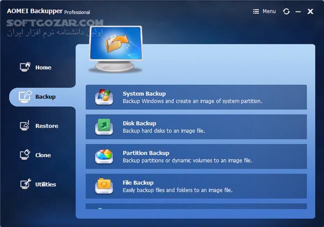 دانلود AOMEI Backupper 8.0 Technician Plus + WinPE ISO - دانلود پشتیبان گیری از هارد و پارتیشن بکاپر - سافت گذر