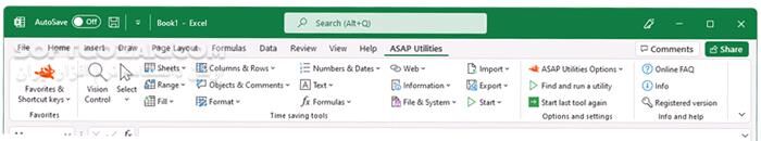 دانلود ASAP Utilities 9.1 - دانلود افزونه اکسل - سافت گذر