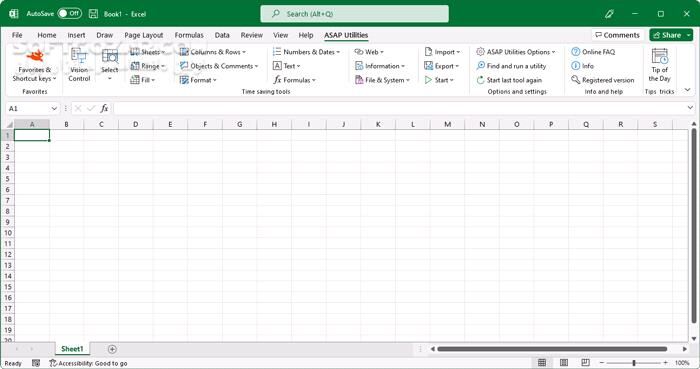 دانلود ASAP Utilities 9.1 - دانلود افزونه اکسل - سافت گذر