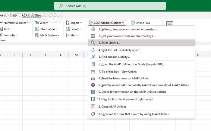 دانلود ASAP Utilities 9.1 - دانلود افزونه اکسل - سافت گذر
