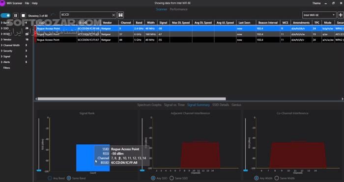 دانلود AccessAgility WiFi Scanner 2.9.6.557 - دانلود اسکن و مدیریت شبکه های وای فای - سافت گذر