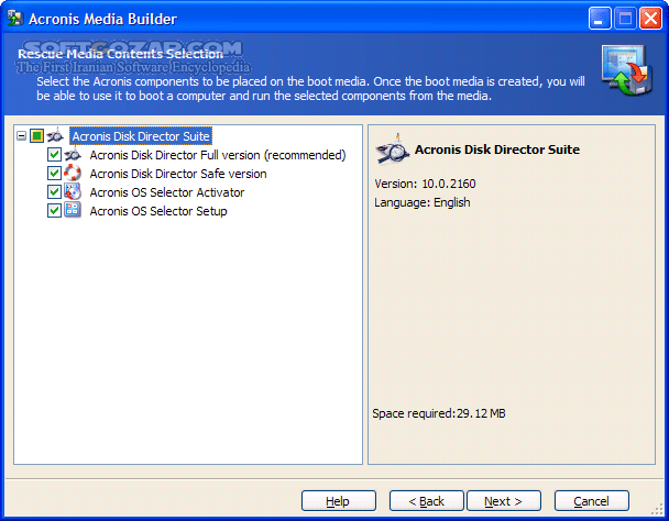دانلود Acronis Disk Director 12.5 Build 163 + Server + WinPE / Advanced 11.0.12077 + WinPE - دانلود قوی‌ترین نرم افزار پارتیشن بندی هارد و راه اندازی سیستم بوت چندگانه - سافت گذر