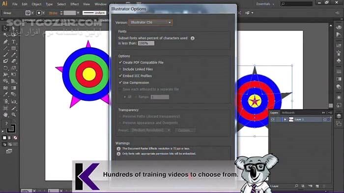 دانلود K-Alliance - Adobe Illustrator CS6 Training Basic-Advanced Level   - دانلود فیلم آموزش نرم افزار ادوبی ایلوستریتور سطح مقدماتی + سطح پیشرفته - سافت گذر