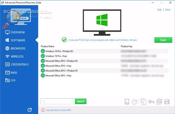 دانلود Advanced Password Recovery Suite 2.3.0 - دانلود بازیابی پسوردهای فراموش شده - سافت گذر