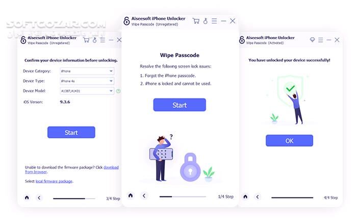دانلود Aiseesoft iPhone Unlocker 2.1.12 - دانلود باز کردن قفل آیفون، آیپد و آیپاد - سافت گذر