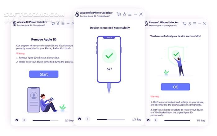دانلود Aiseesoft iPhone Unlocker 2.1.12 - دانلود باز کردن قفل آیفون، آیپد و آیپاد - سافت گذر