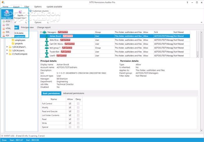 دانلود AlbusBit NTFS Permissions Auditor Pro 25.6.10.0 - دانلود دسترسی فایل - سافت گذر