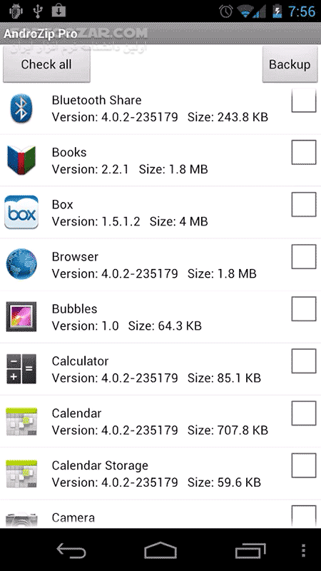 دانلود AndroZip File Manager 4.7.2 for Android +2.2 - دانلود نمایش و فشرده سازی فایلها برای اندروید - سافت گذر