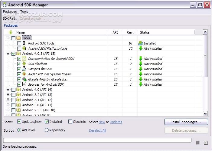 دانلود Android SDK / ADT Bundle x86/x64 2014-07-02 + SDK Release 24.3.4  Win/Linux/Mac - دانلود محیط فوق العاده ی برنامه نویسی اندروید - سافت گذر