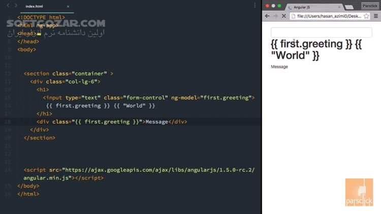 دانلود فیلم‌های آموزش کامل انگولارجی‌اس  AngularJS به زبان فارسی - دانلود آموزش انگولارجی اس - سافت گذر