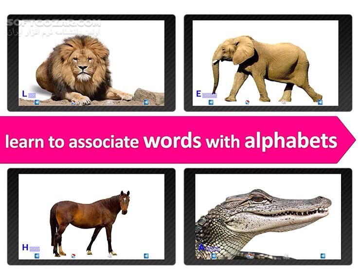 دانلود Animal ABC 3.2 for Android +3.0 - دانلود آموزش حروف انگلیسی برای کودکان (حیوانات) برای اندروید - سافت گذر