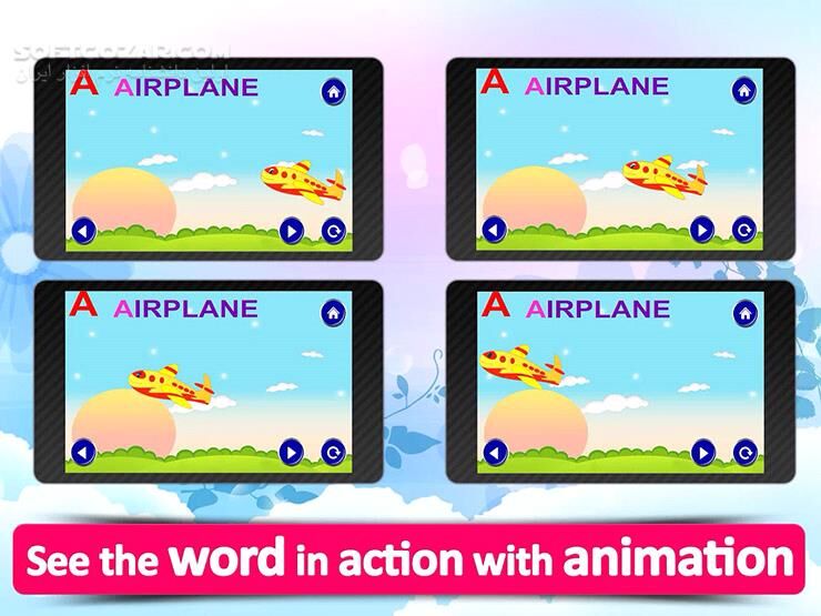 دانلود Animated alphabet for kids,ABC 3.3 for Android +2.3 - دانلود آموزش و بازی یادگیری زبان انگلیسی برای کودکان برای اندروید - سافت گذر