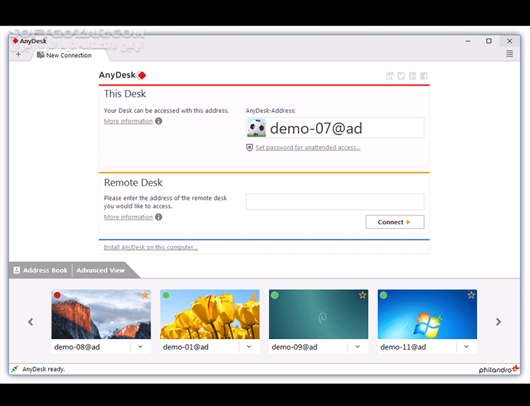 دانلود AnyDesk 9.6.6 Final Win/Mac/Linux - دانلود انی دسک نرم‌افزار کنترل از راه دور کامپیوتر - سافت گذر