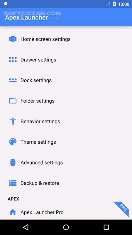 دانلود Apex Launcher Pro 4.9.25 for Android +4.0 - دانلود لانچر ساده اندروید برای اندروید - سافت گذر