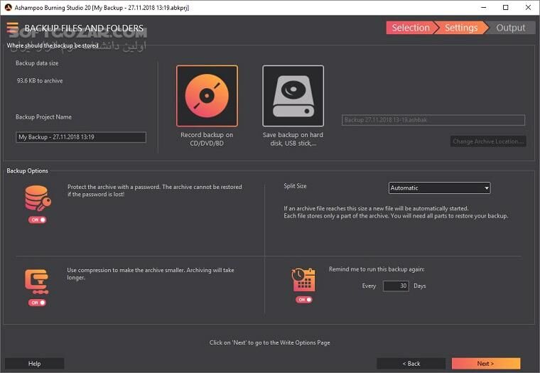 دانلود Ashampoo Burning Studio 26.0.3 - دانلود ساخت و رایت دیسک آشامپو - سافت گذر