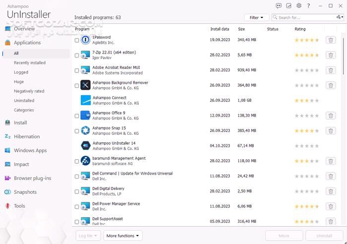 دانلود Ashampoo UnInstaller 16.00.02 - دانلود حذف برنامه های غیرضروری - سافت گذر