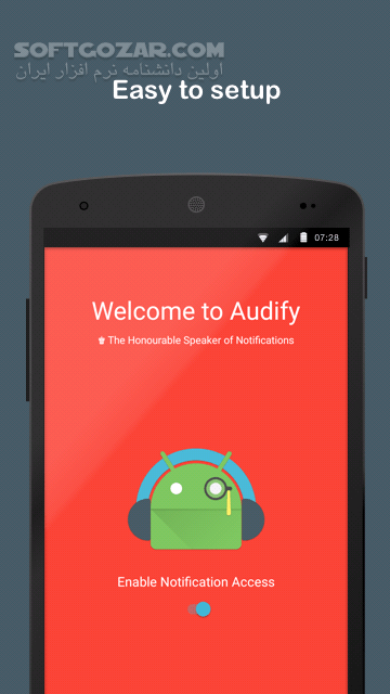 دانلود Audify Notification Reader 3.6.0 for Android +4.4 - دانلود خواندن صوتی اعلان گوشی برای اندروید - سافت گذر