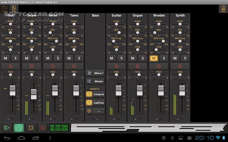 دانلود Audio Evolution Mobile Studio 4.6.6 for Android +2.3 - دانلود ضبط صدای نامحدود برای اندروید - سافت گذر
