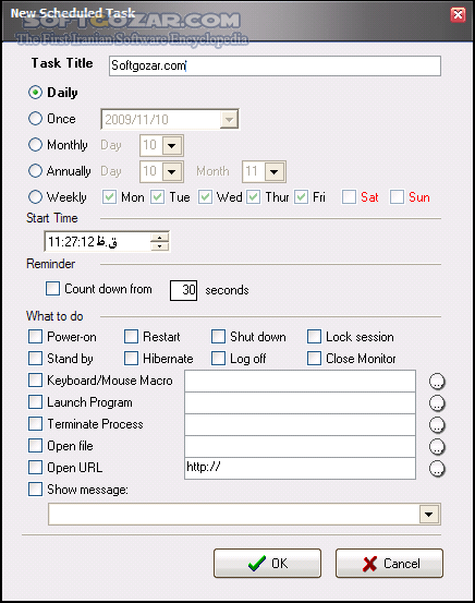 دانلود Auto PowerOn & ShutDown 2.84 - دانلود بهترین نرم افزار برای روشن و خاموش کردن خودکار سیستم - سافت گذر