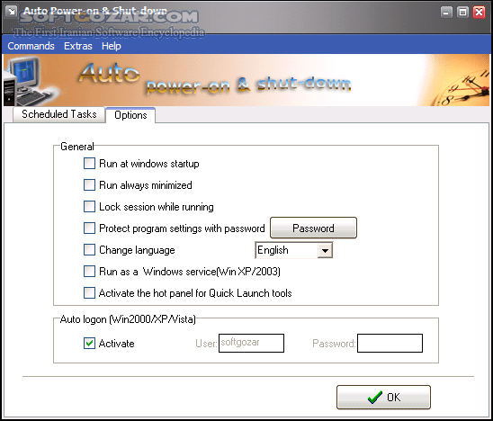 دانلود Auto PowerOn & ShutDown 2.84 - دانلود بهترین نرم افزار برای روشن و خاموش کردن خودکار سیستم - سافت گذر