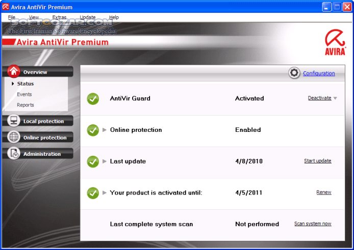دانلود Avira Antivirus Pro + Avira Free Security Suite 1.1.112.2751 - دانلود اویرا - سافت گذر