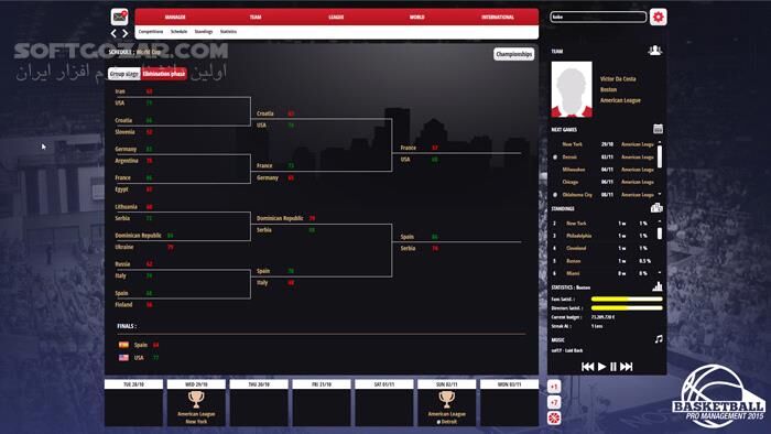دانلود Basketball Pro Management 2015 - دانلود بازی شبیه‌ساز مدیریت حرفه‌ای بسکتبال - سافت گذر