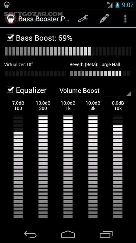 دانلود Bass Booster Pro 5.0.4 for Android +2.3 - دانلود افزایش میزان صدا برای اندروید - سافت گذر