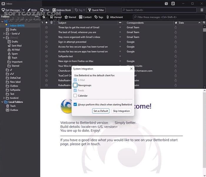 دانلود Betterbird 128.4.0 ESR (128.4.0esr-bb15) - دانلود کلاینت ایمیل - سافت گذر