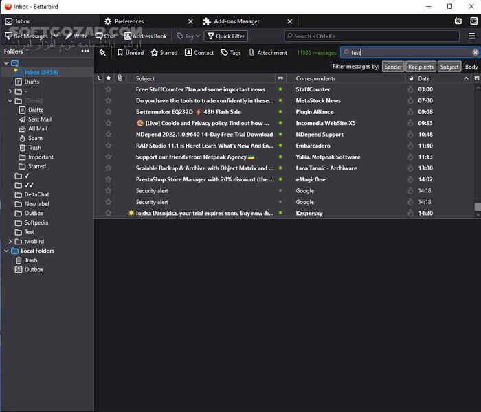 دانلود Betterbird 128.4.0 ESR (128.4.0esr-bb15) - دانلود کلاینت ایمیل - سافت گذر