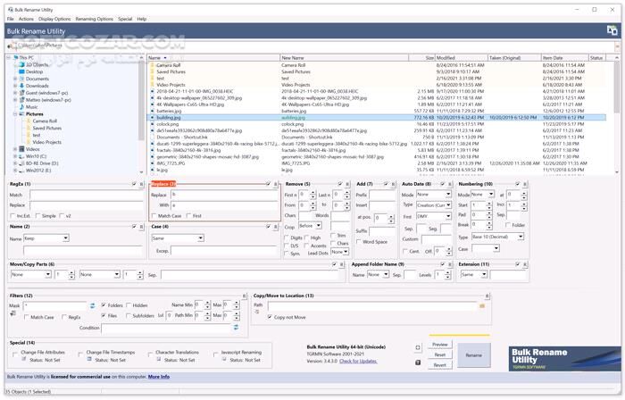 دانلود Bulk Rename Utility 4.1.0.0 Commercial - دانلود تغییر نام دسته‌جمعی فایل‌ها - سافت گذر