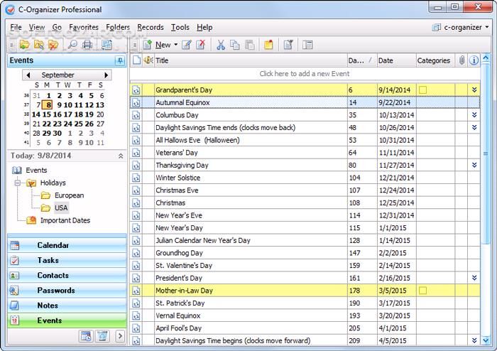 دانلود C-Organizer Professional 9.1.0 - دانلود برنامه ریزی امور شخصی - سافت گذر