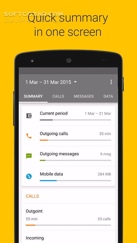 دانلود Callistics 2.7.1 Premium for Android +2.3 - دانلود گزارش تماس، پیام، دیتا برای اندروید - سافت گذر