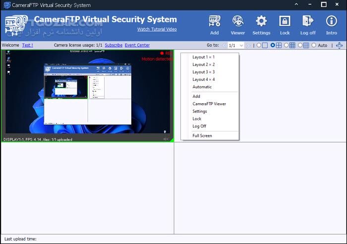 دانلود CameraFTP Virtual Security System 5.1.175.358 - دانلود تبدیل کامپیوتر به دوربین مدار بسته - سافت گذر