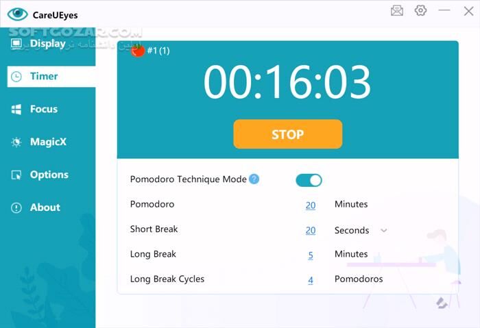 دانلود CareUEyes Pro 2.4.4 - دانلود تنظیم نور و رنگ مانیتور برای جلوگیری از خستگی چشم - سافت گذر