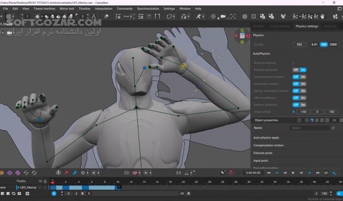 دانلود Cascadeur 2025.1 (x64) - دانلود ساخت انیمیشن های سه بعدی - سافت گذر