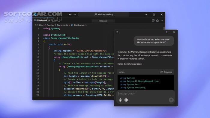 دانلود ChatGPT Desktop v1.1.0 - دانلود چت‌جی‌پی‌تی برای ویندوز - سافت گذر