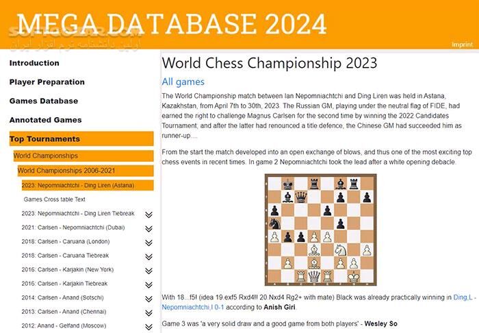 دانلود ChessBase Mega Database 2026 - دانلود شطرنج - سافت گذر
