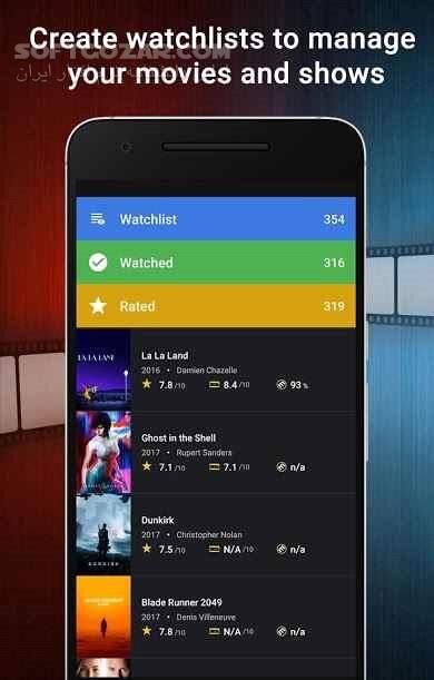 دانلود CineTrak Your Movie and TV Show Diary 0.7.66 for Android +4.4 - دانلود کاین ترک برای اندروید - سافت گذر