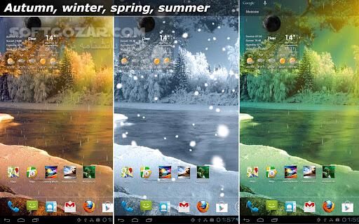 دانلود Coloring Weather Screen 1.4.2 for Android - دانلود نمایش آب و هوا در رنگ های مختلف برای اندروید - سافت گذر