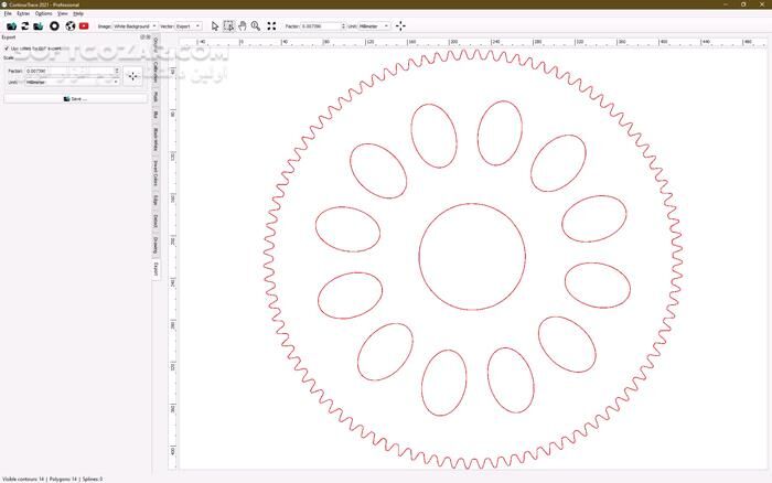 دانلود ContourTrace Professional 2.8.5 - دانلود تبدیل تصاویر پیکسلی به برداری - سافت گذر