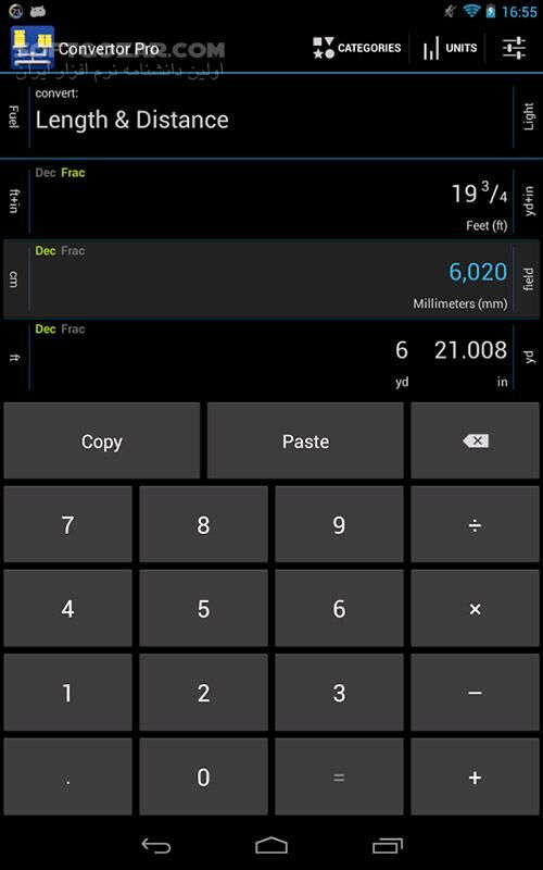 دانلود Convertor Pro 8.0 for Android +2.3 - دانلود مبدل واحدها برای اندروید - سافت گذر