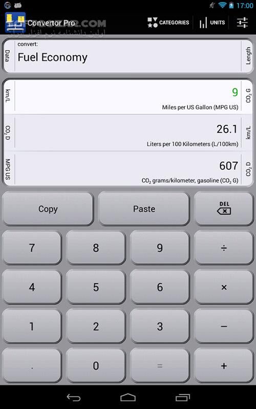 دانلود Convertor Pro 8.0 for Android +2.3 - دانلود مبدل واحدها برای اندروید - سافت گذر