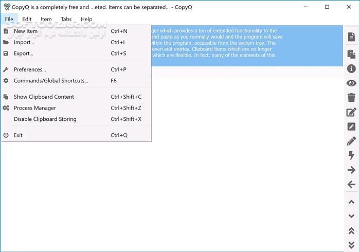 دانلود CopyQ 13.0.0 - دانلود مدیریت کلیپ بورد - سافت گذر