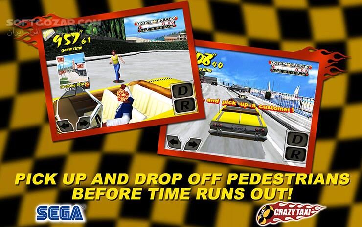دانلود Crazy Taxi 1.52 for Android +2.3 - دانلود بازی تاکسی دیوانه برای اندروید - سافت گذر